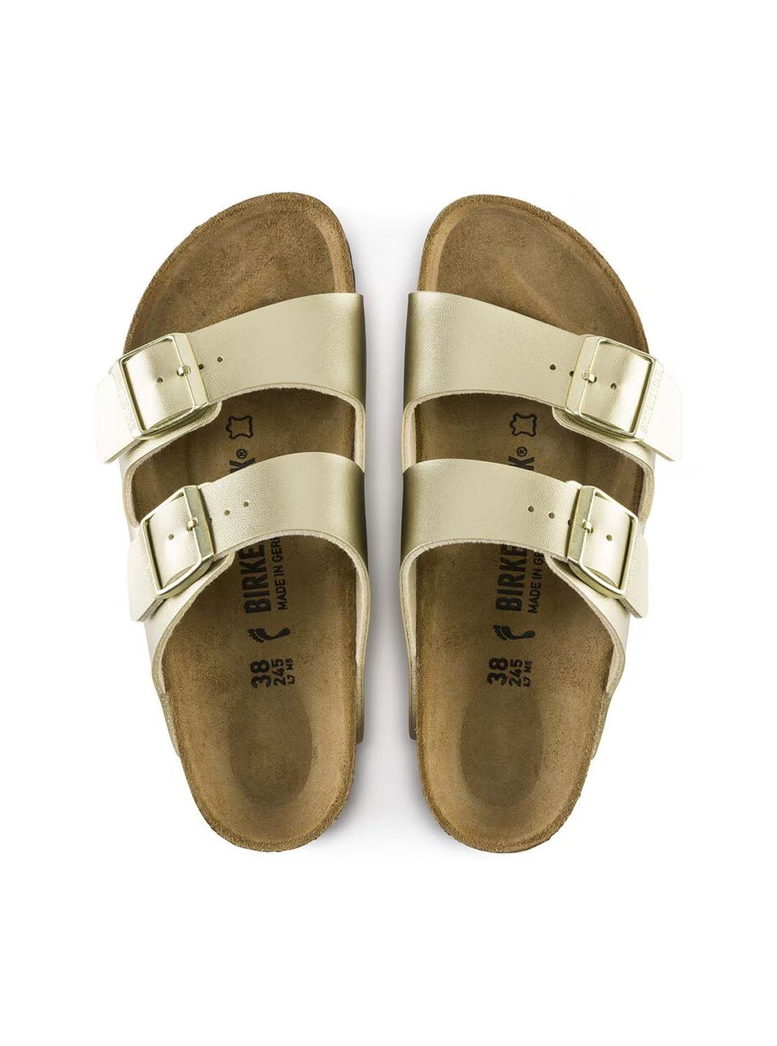 sandalia bio "Arizona" metalizada oro