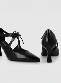 Salón cordón piel negro