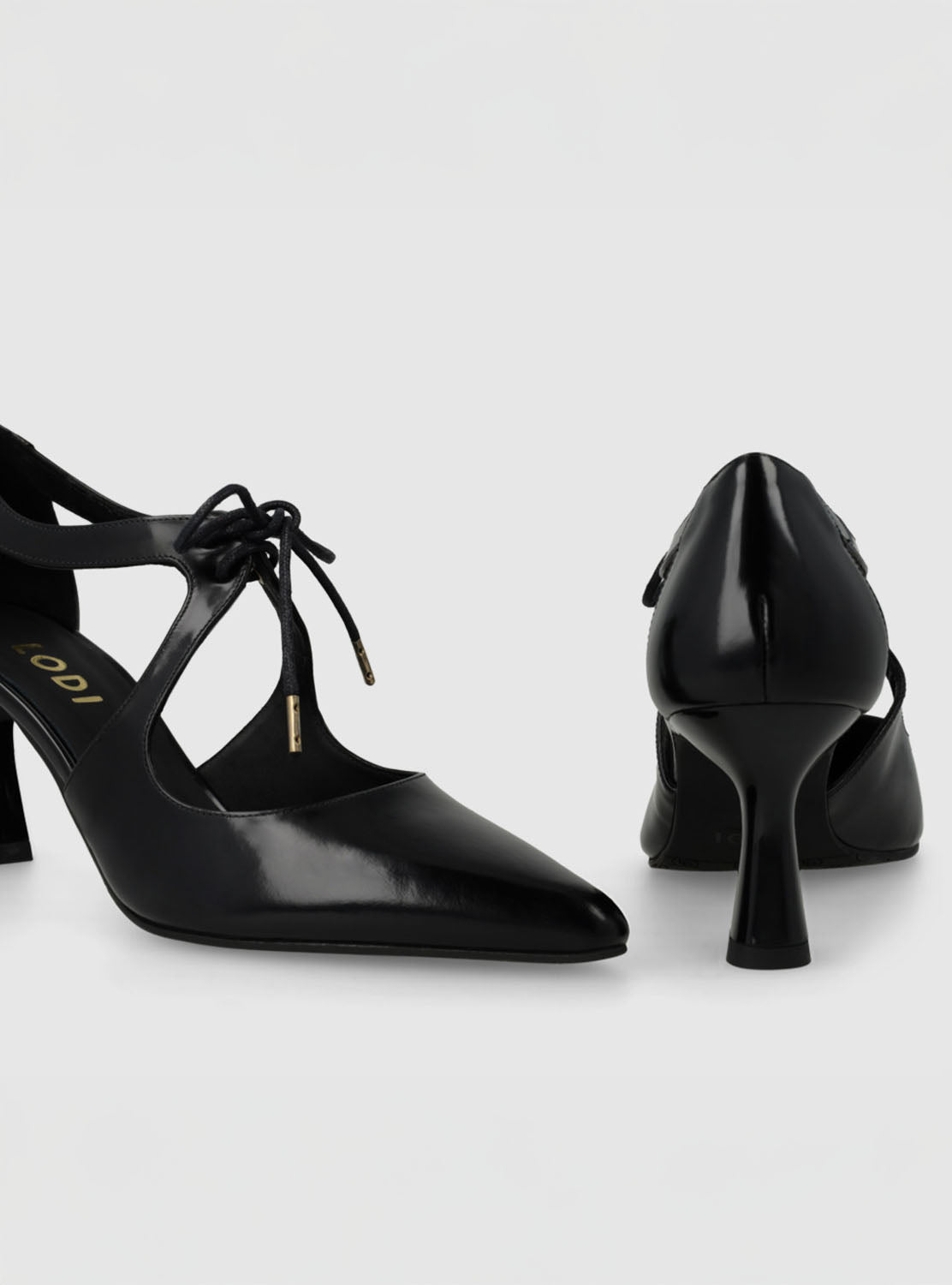 Salón cordón piel negro