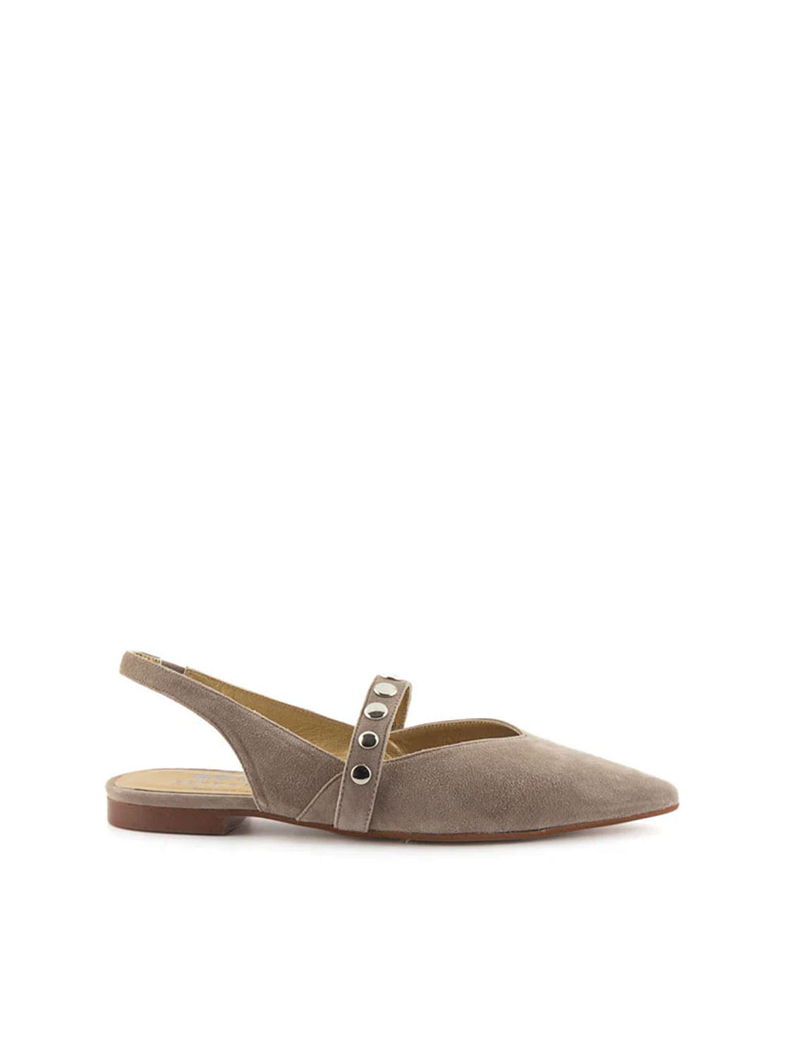 Bailarina destalonada tachas ante taupe