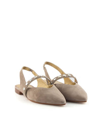 Bailarina destalonada tachas ante taupe