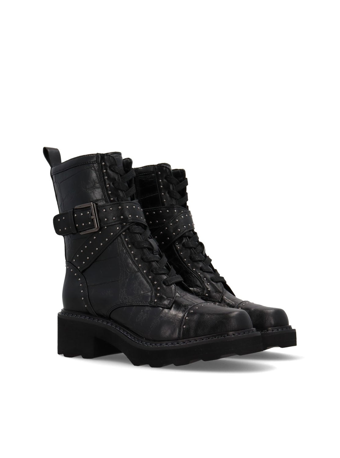 Botín track tachas negro