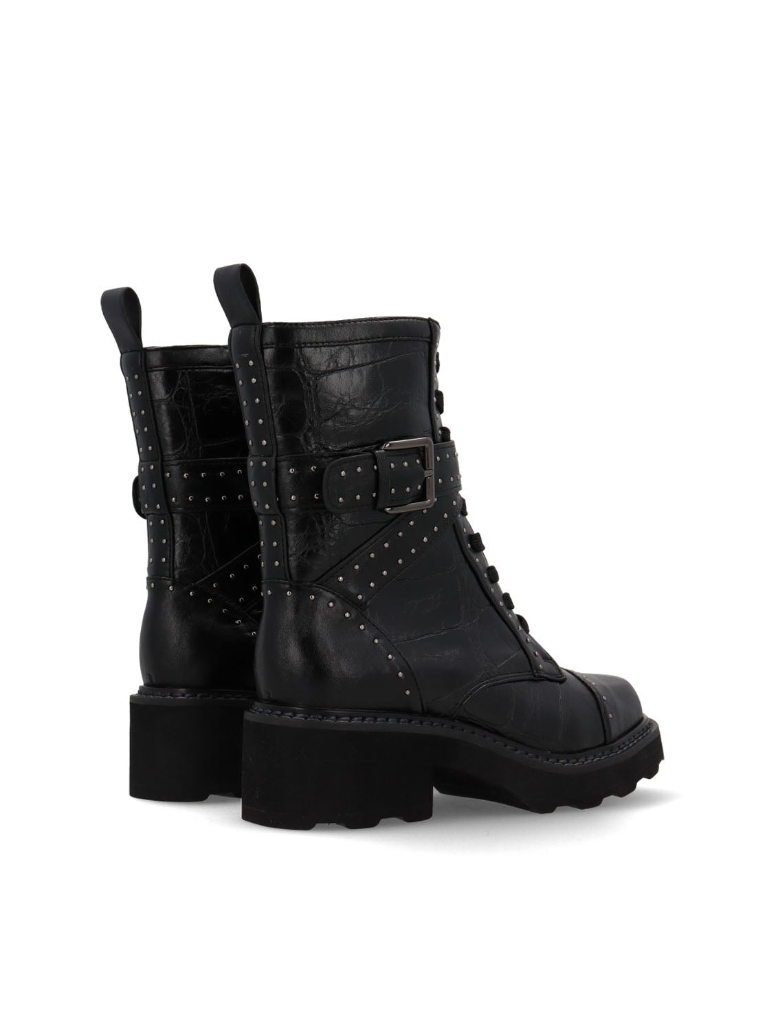 Botín track tachas negro