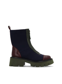 Botín combat cremallera multicolor