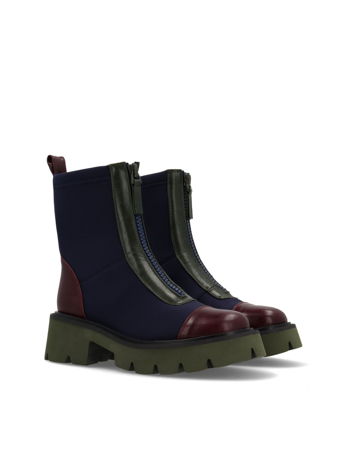 Botín combat cremallera multicolor