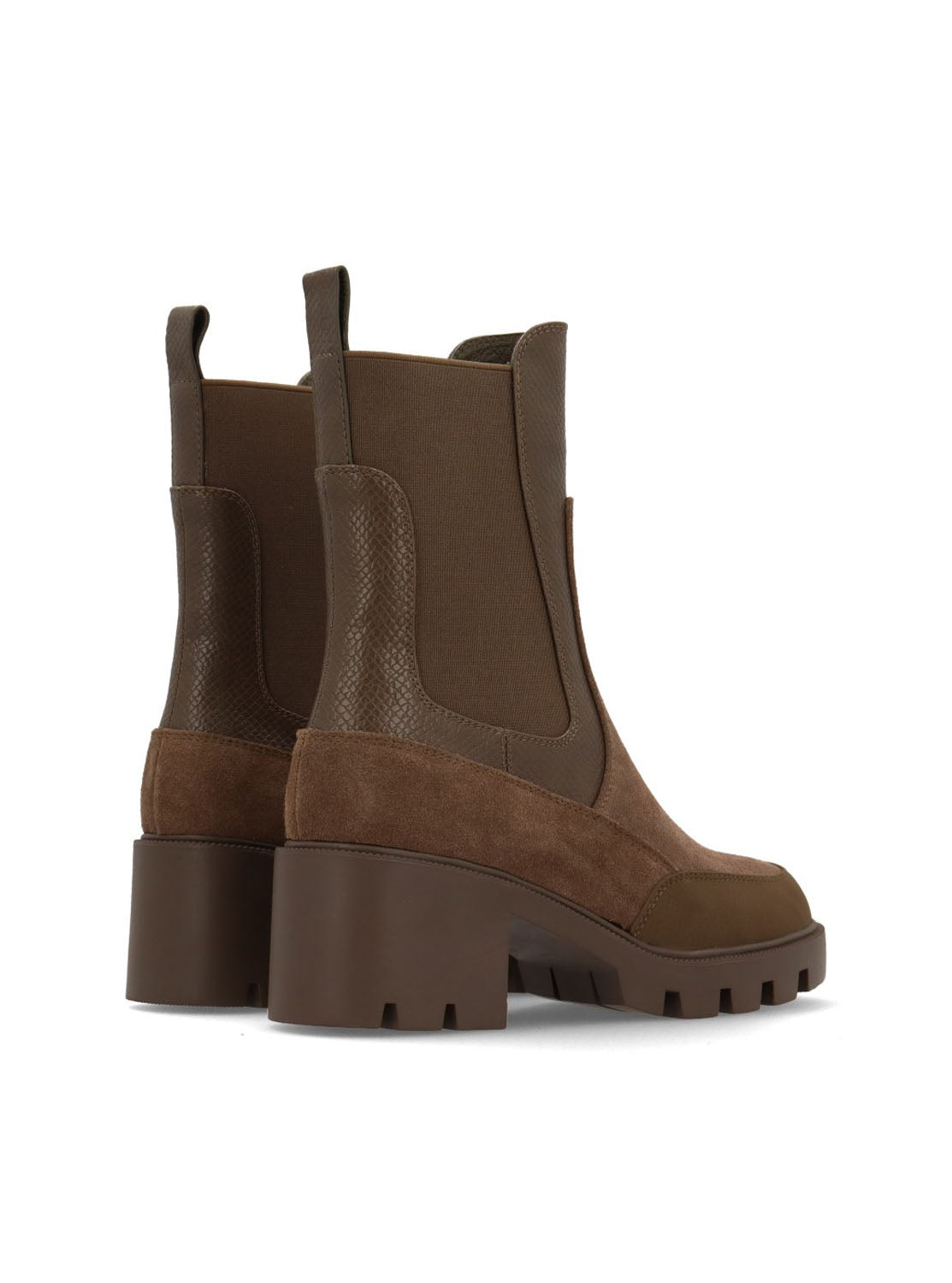 Botín chelsea track taupe