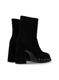 Botín tacon tachas negro