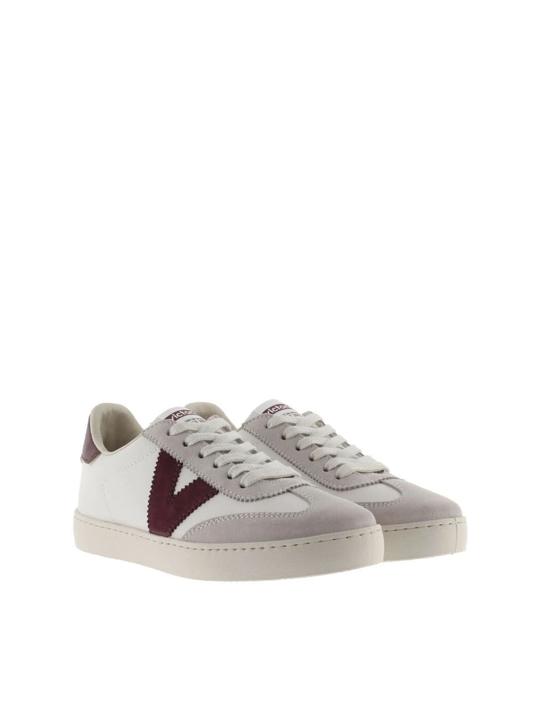 Deportivo basic combi piel burdeos