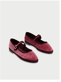 Mary jane " O'BRIEN" velvet rosa