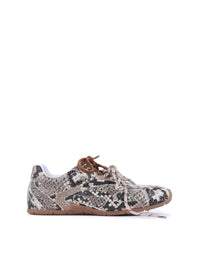 Deportivo mix cordones piel animal print