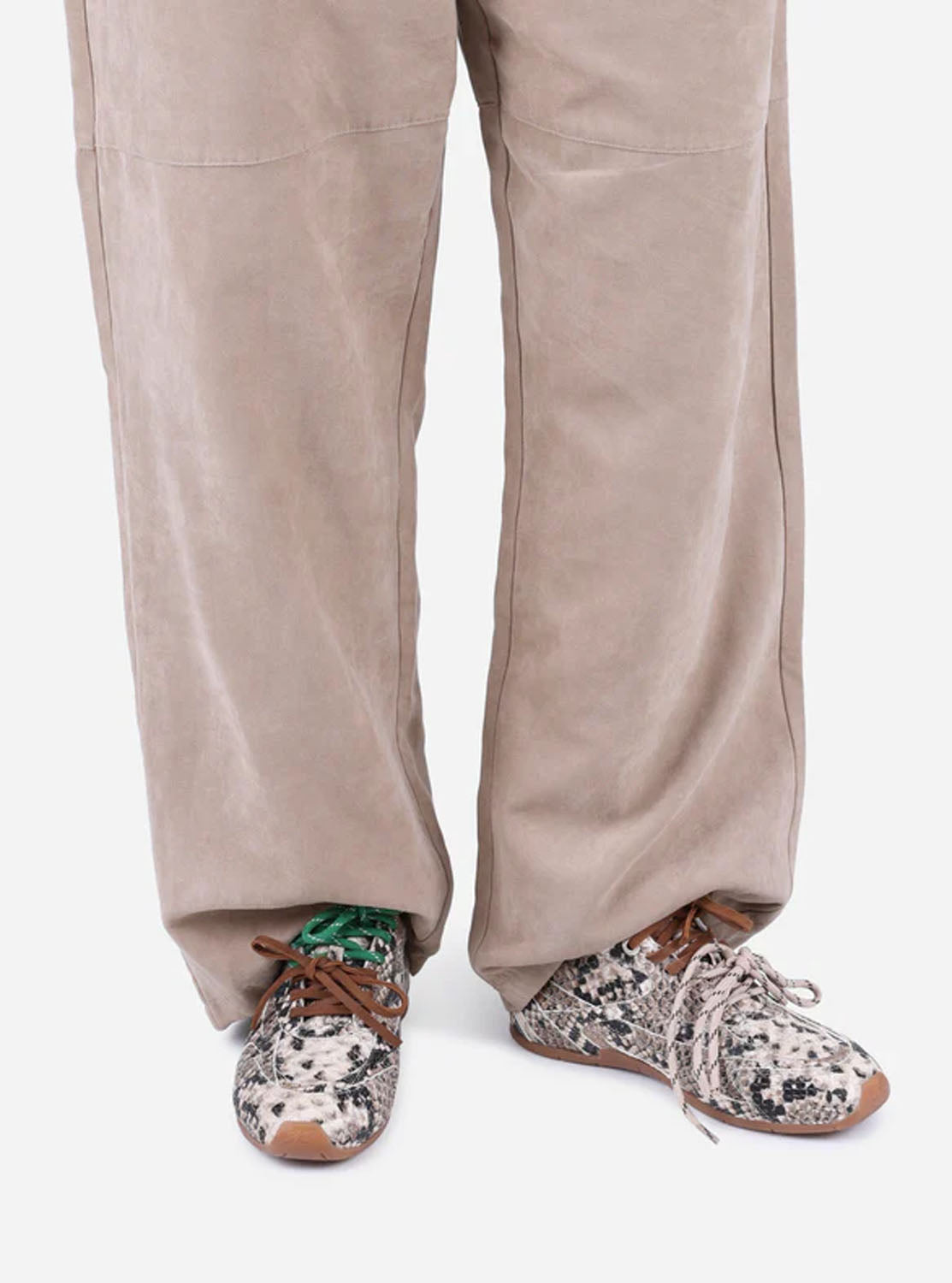 Deportivo mix cordones piel animal print