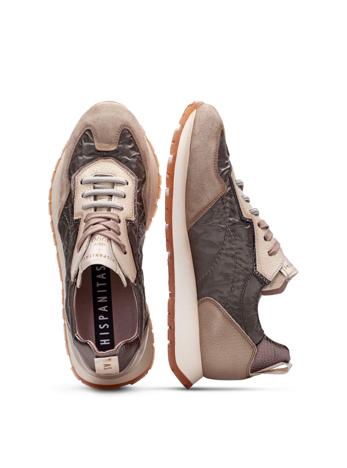 Deportivo "KANSAS" piel combi taupe