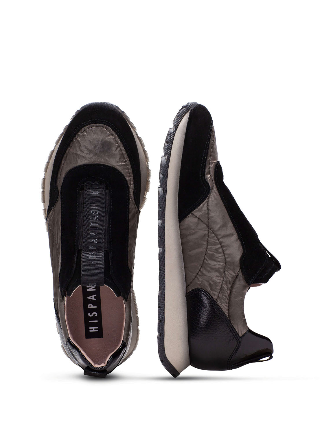 Deportivo elásticos piel combi negro