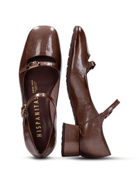 Mary jane doble hebilla piel avellana