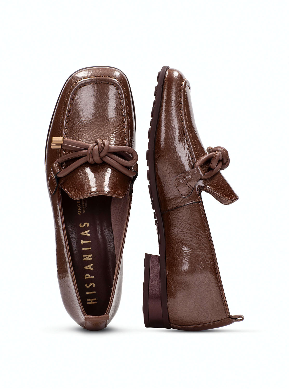 Mocasín nudo piel avellana