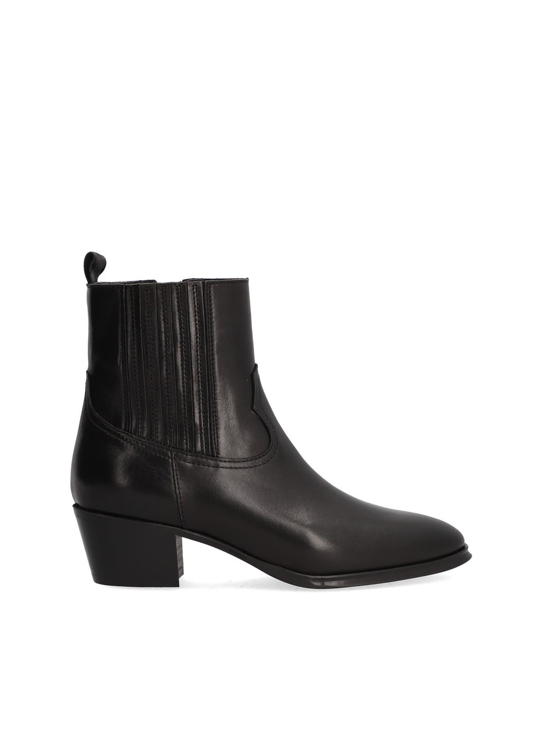 Botín elásticos piel negro