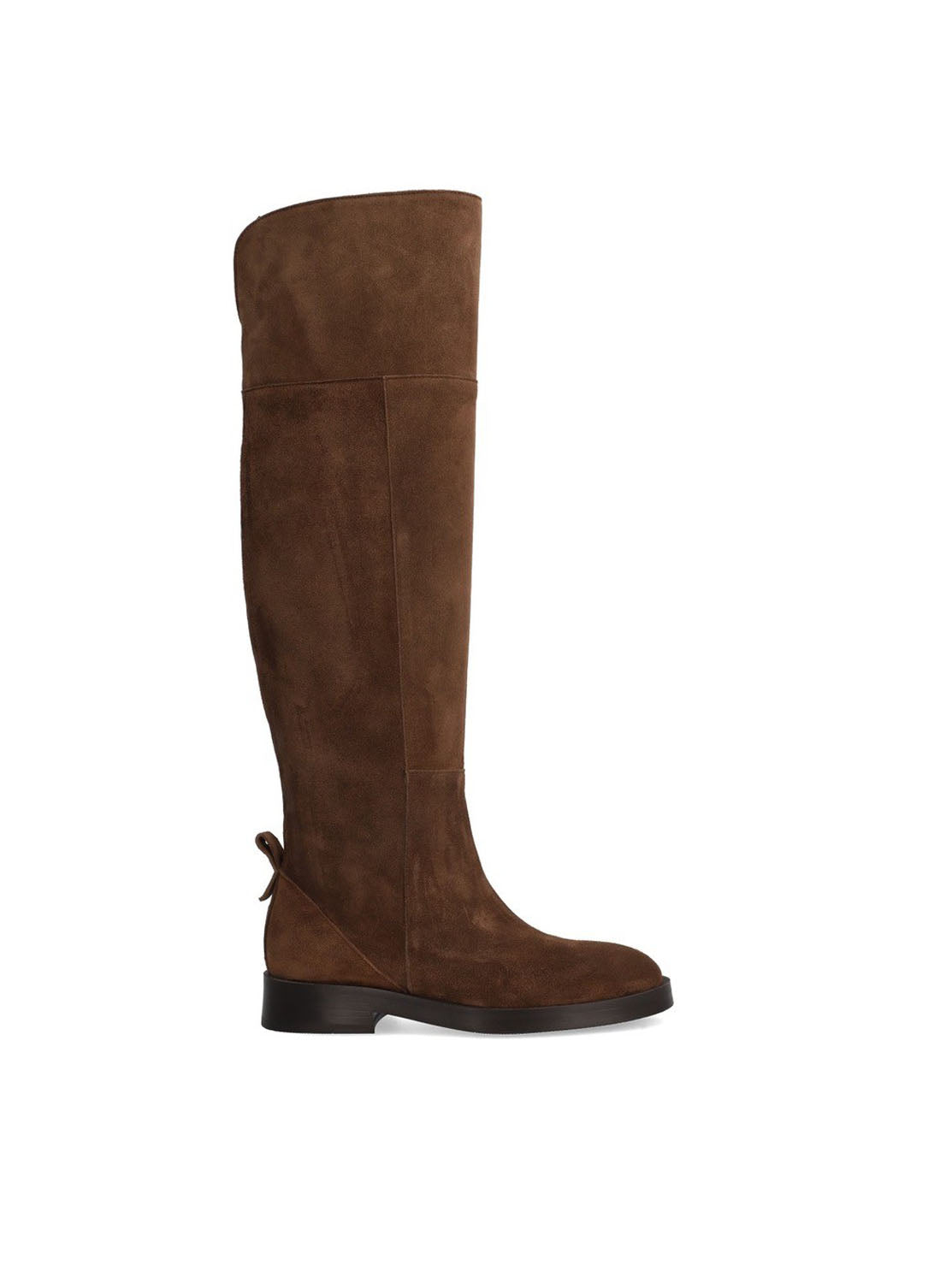 Bota plana mosquetera ante marrón