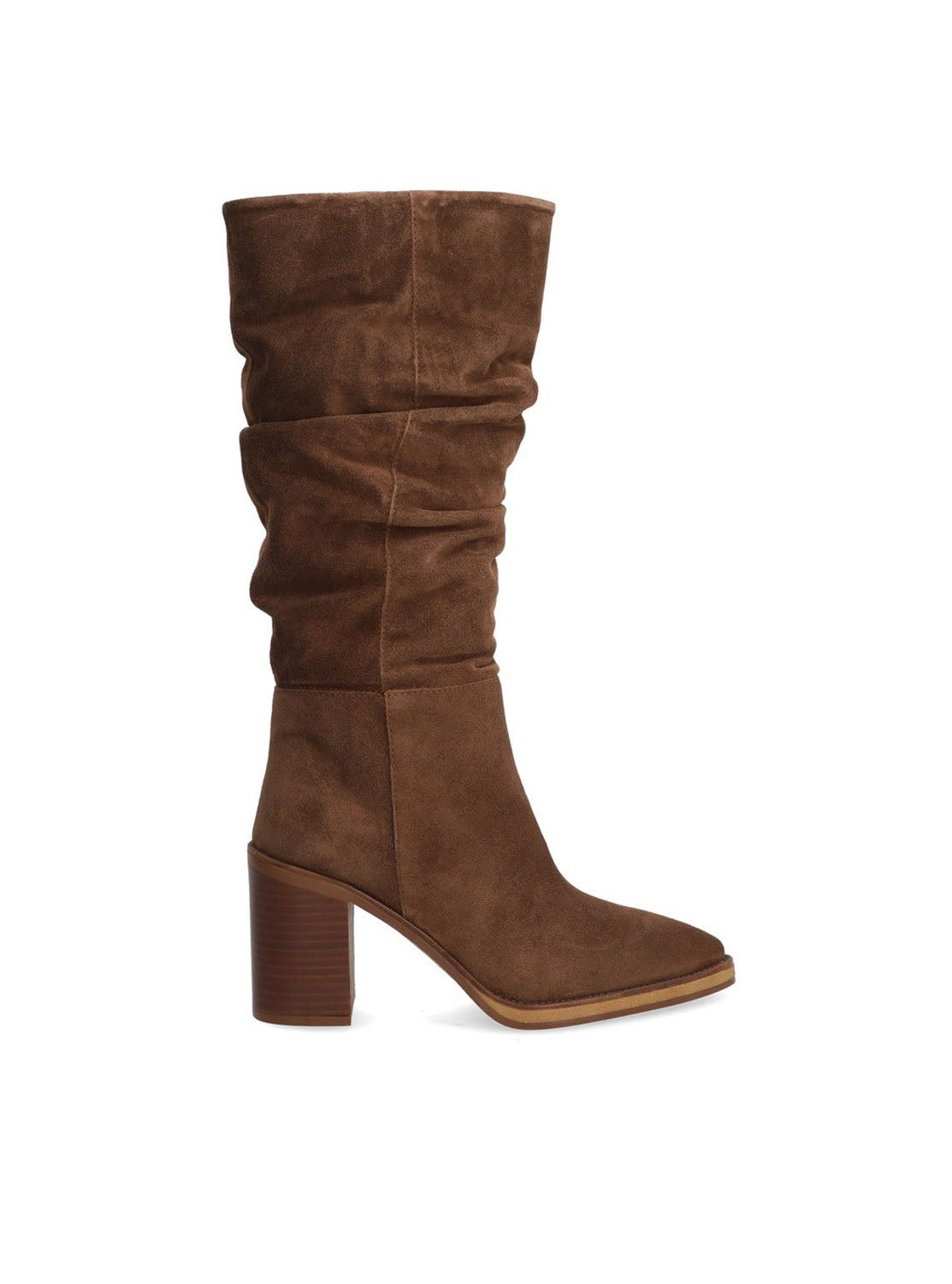 Bota tacón ante marrón