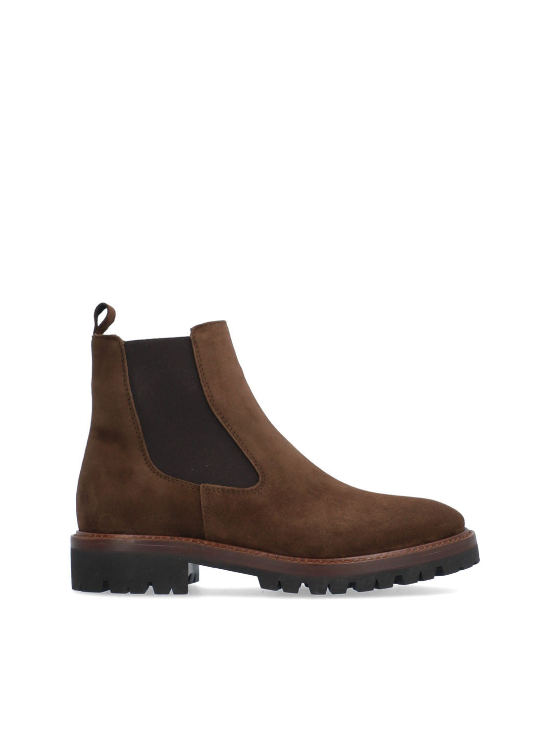 Botín chelsea bloque ante marrón