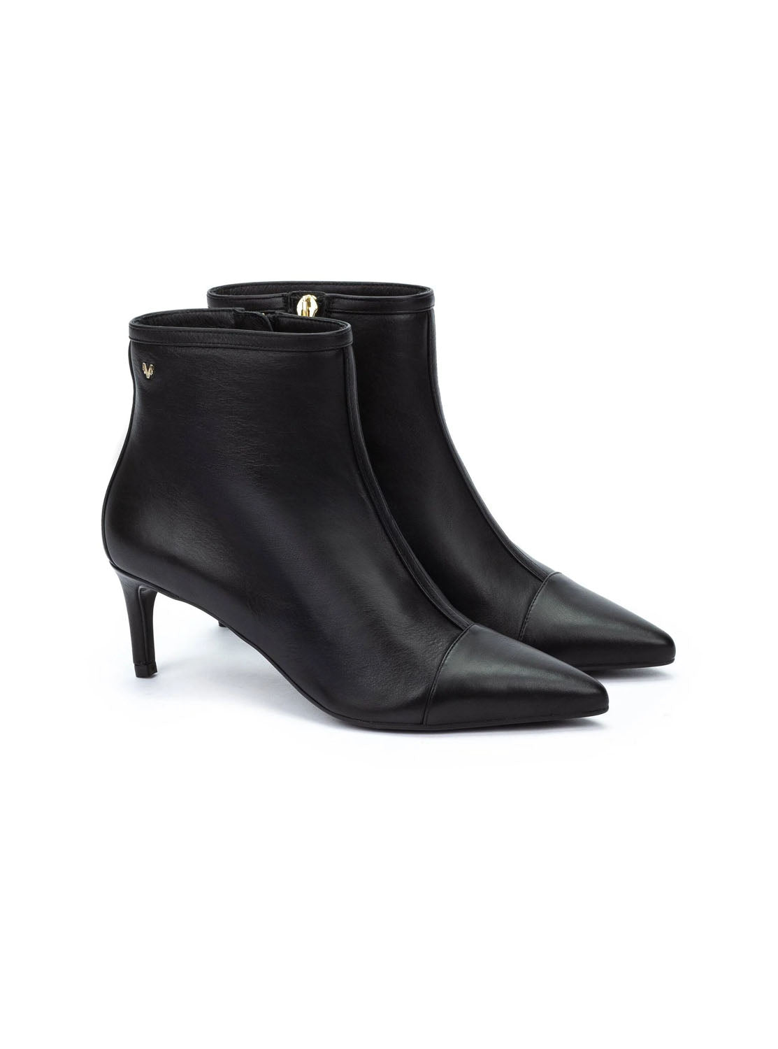 Botín tacón "FONTE" piel negro