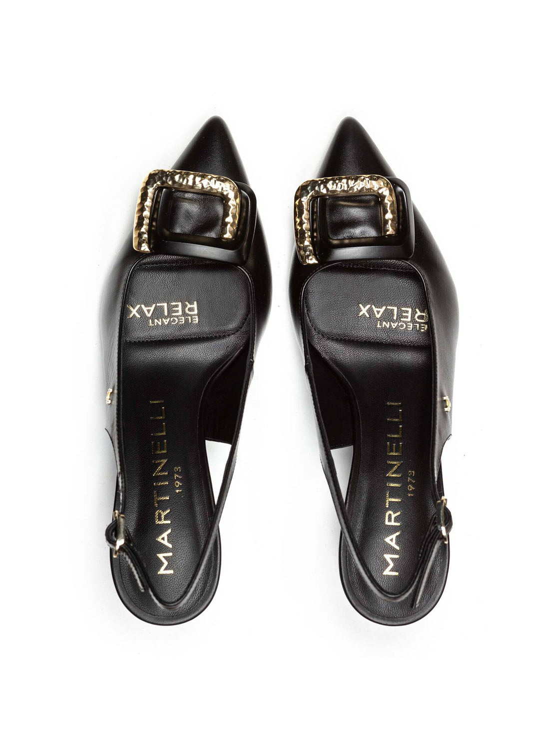 Salón maxi hebilla piel negro