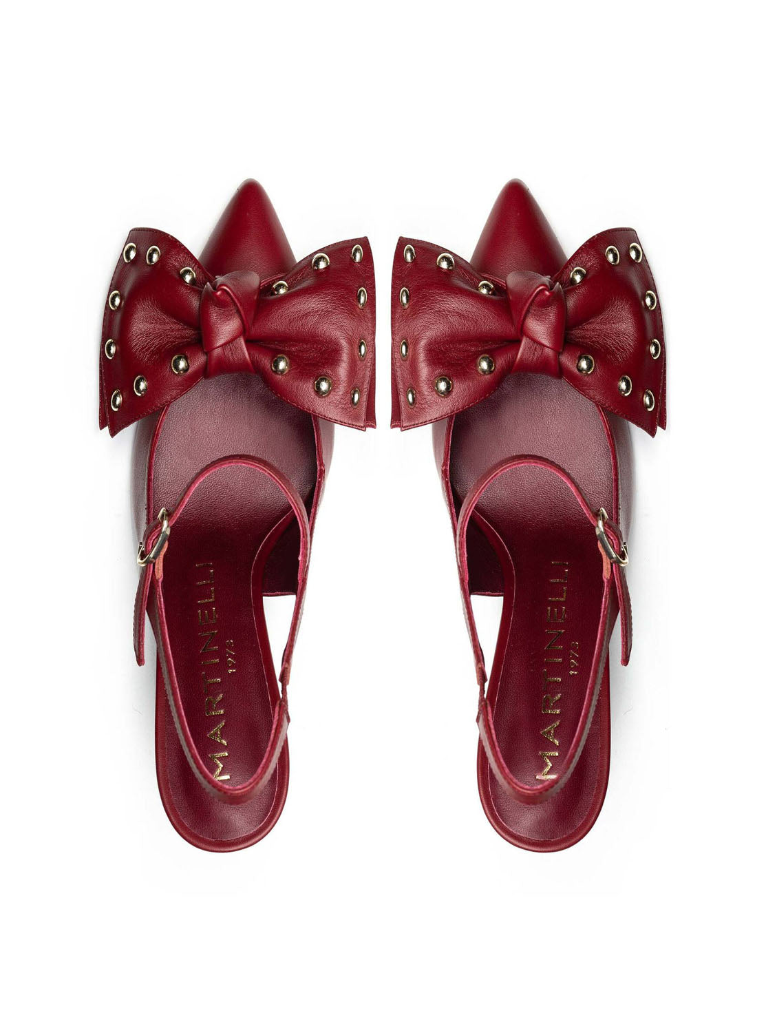 Salón "THELMA" maxi lazo piel burdeos