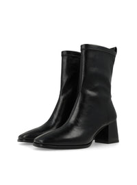 Botín tacón "HEKA" piel elástica negro