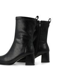 Botín tacón "HEKA" piel elástica negro
