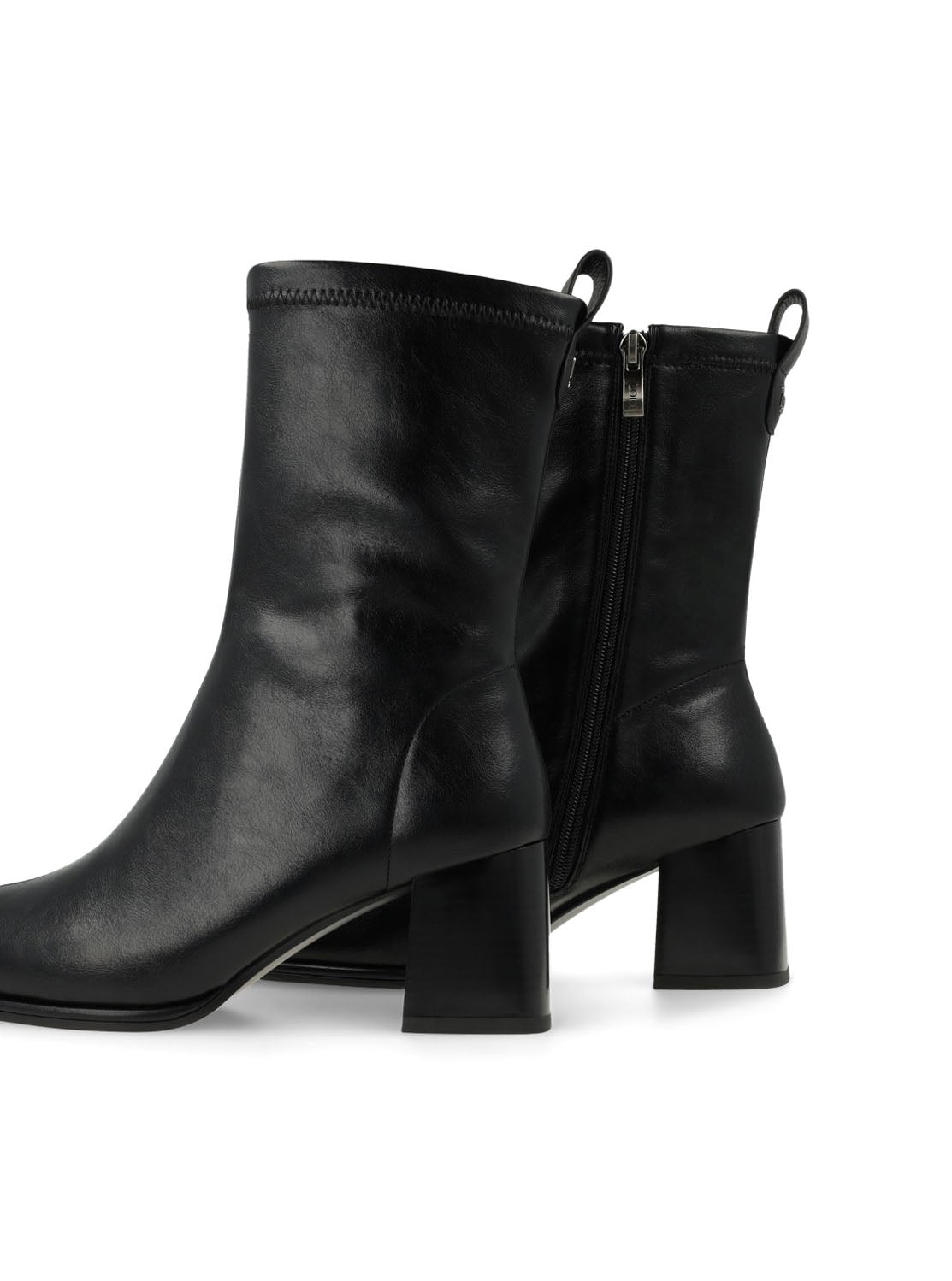 Botín tacón "HEKA" piel elástica negro