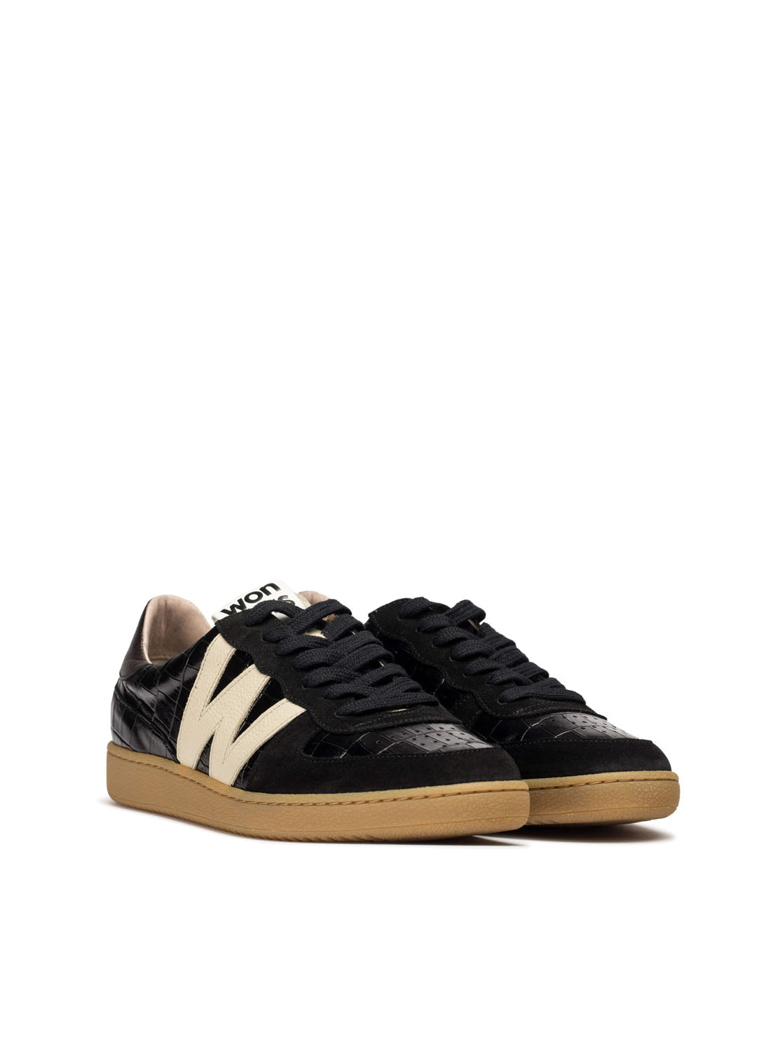 Deportivo retro piel coco negro