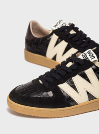 Deportivo retro piel coco negro