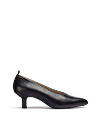 Salón tacón bajo "FLEXFIT" piel negro