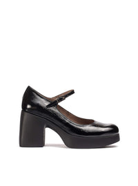 Salón maxi "LADY" piel charol negro