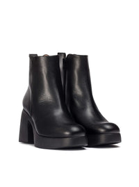 Botín bloque piel negro