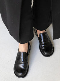 Mocasín "LOUISA" antifaz piel negro