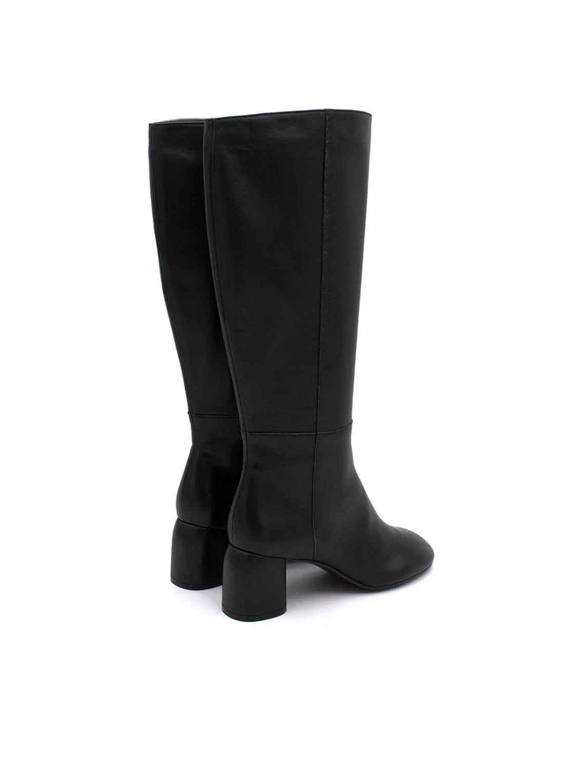 Bota alta basic piel negro