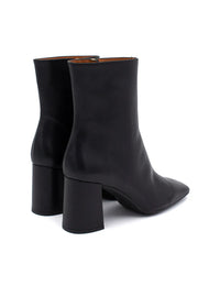 Botín retro tacón piel negro