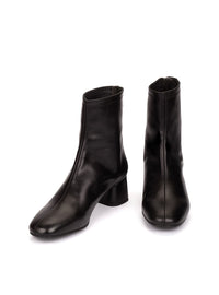 Botín tacón basic piel negro