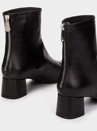 Botín tacón basic piel negro