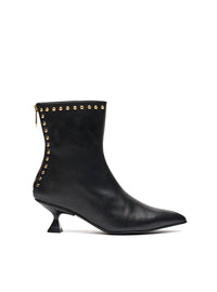 Botín tachas piel negro