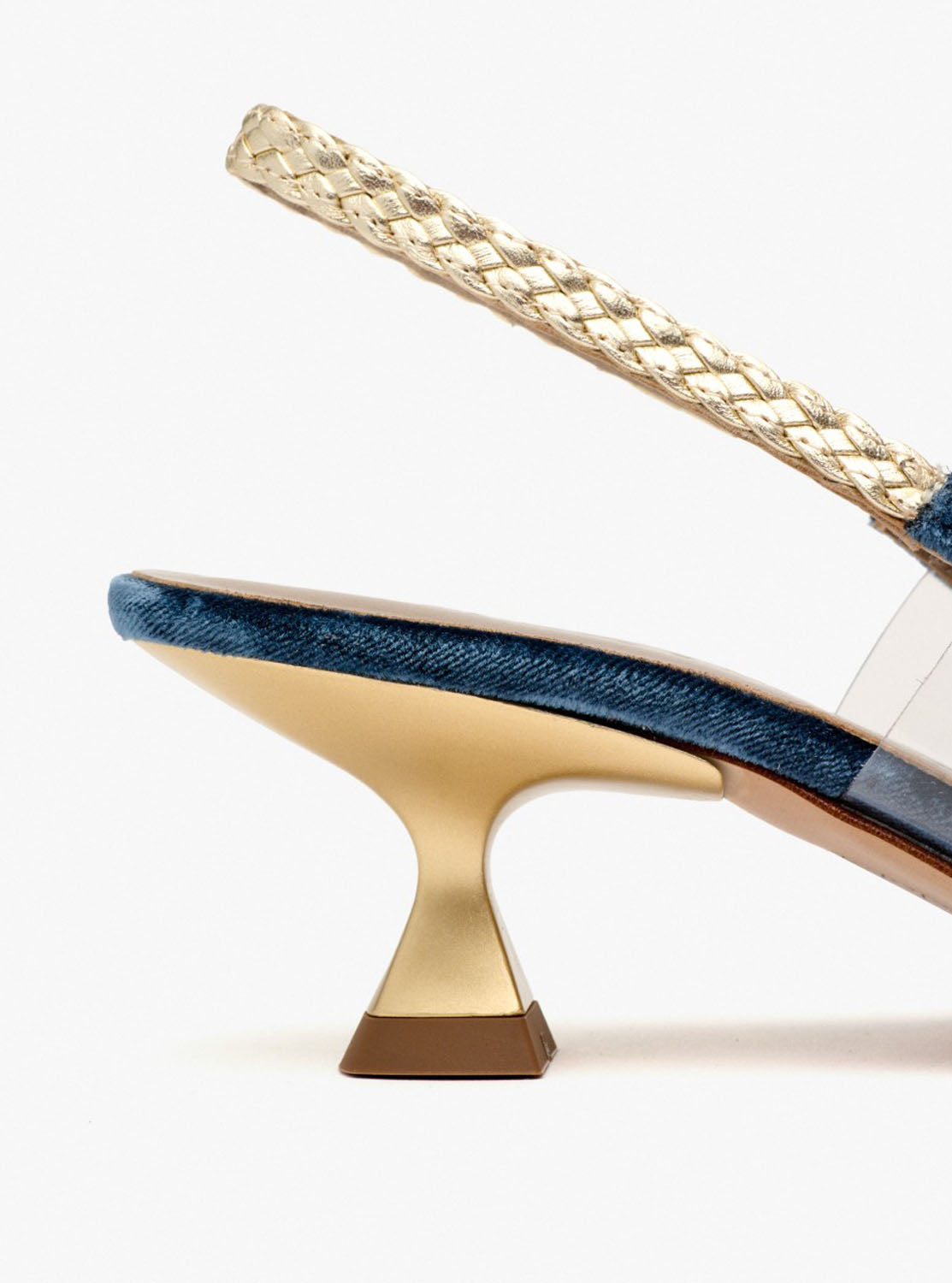 Salón trenza velvet azul marino