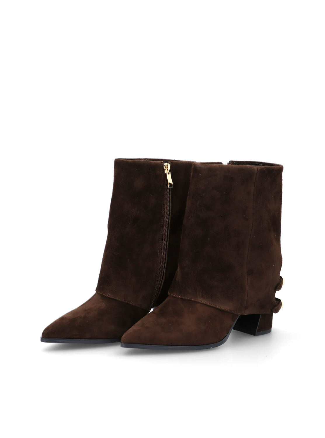 Botín solapa hebillas ante marrón