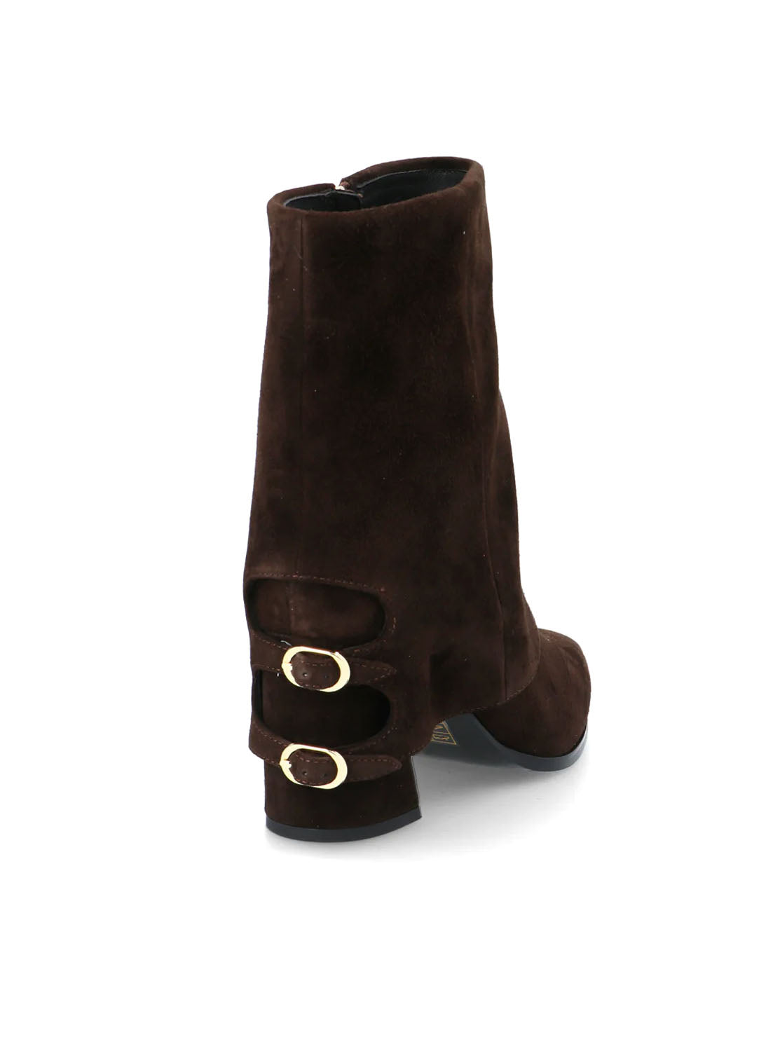 Botín solapa hebillas ante marrón