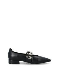Bailarina maxi tachas piel negro