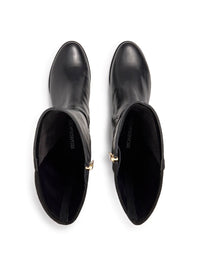 Bota alta hebilla piel negro