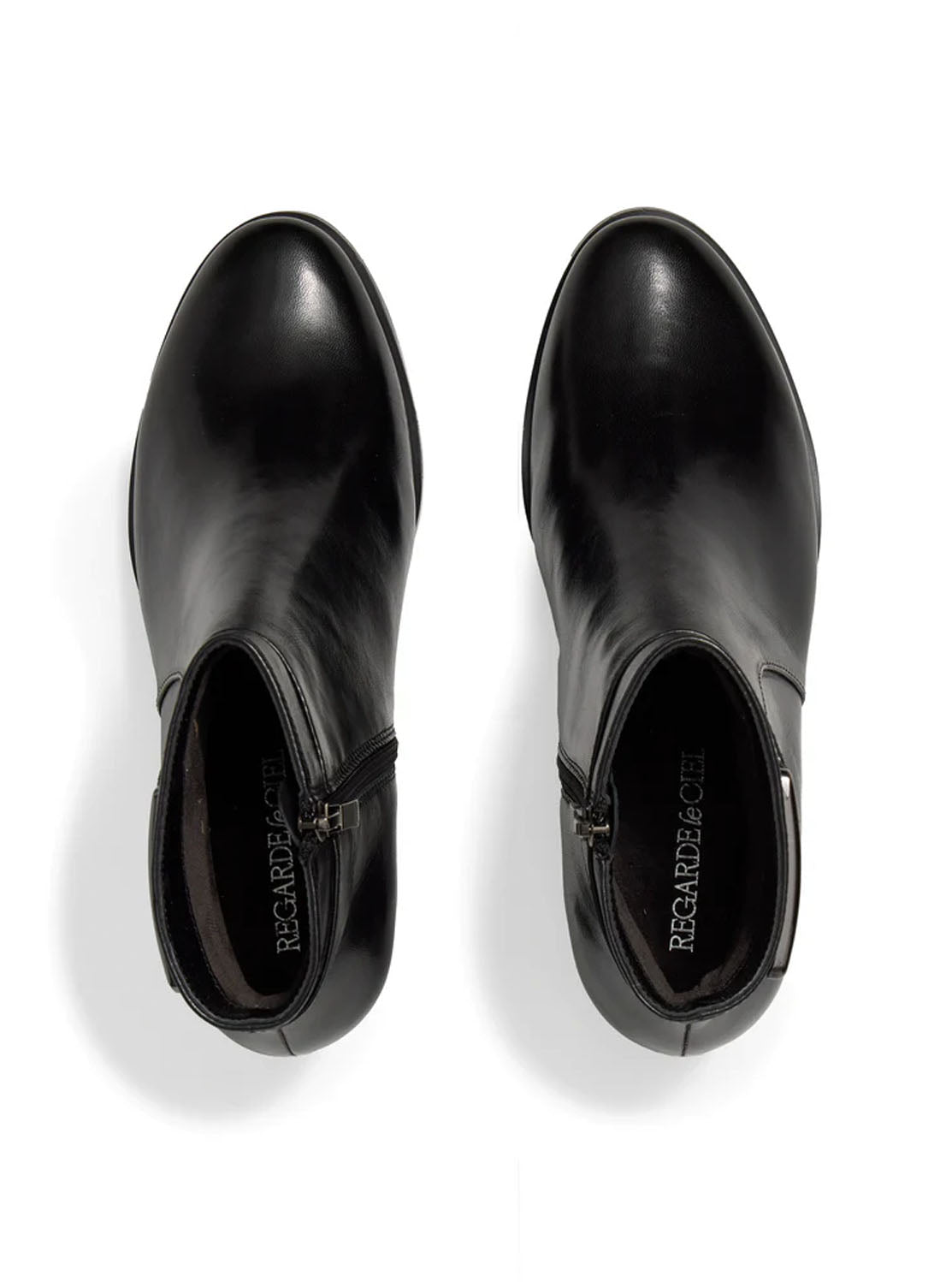 Botín maxi hebilla piel negro