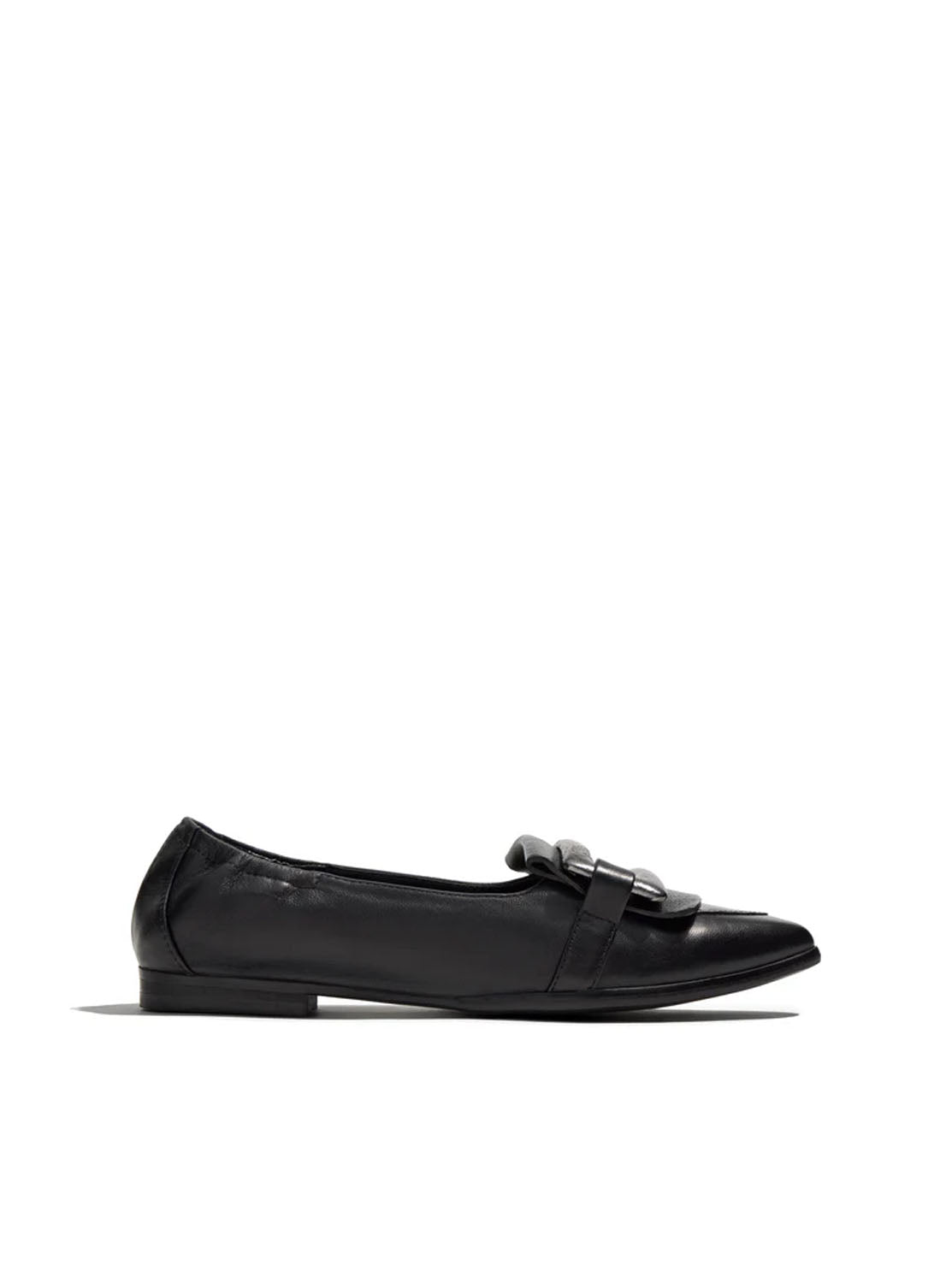 Mocasín maxi hebilla piel negro