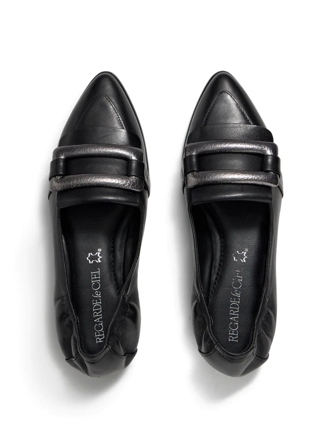 Mocasín maxi hebilla piel negro