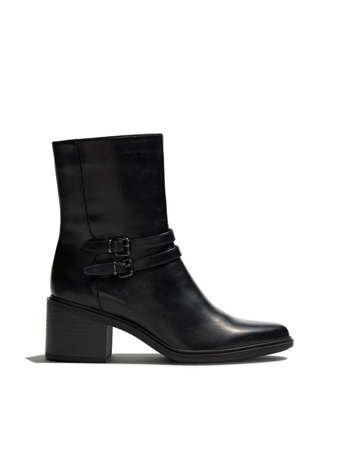 Botín hebillas piel negro