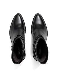 Botín hebillas piel negro